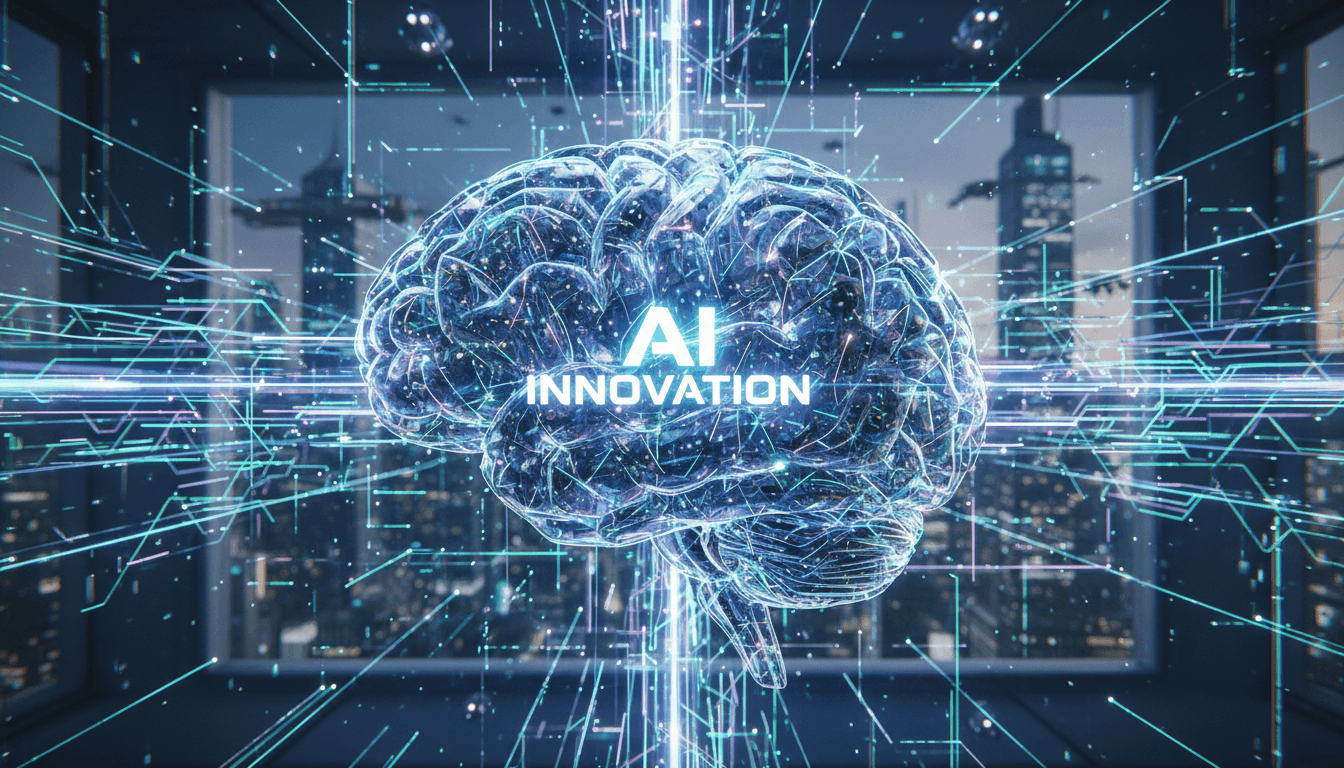 Futuristic brain with glowing circuits and connections.